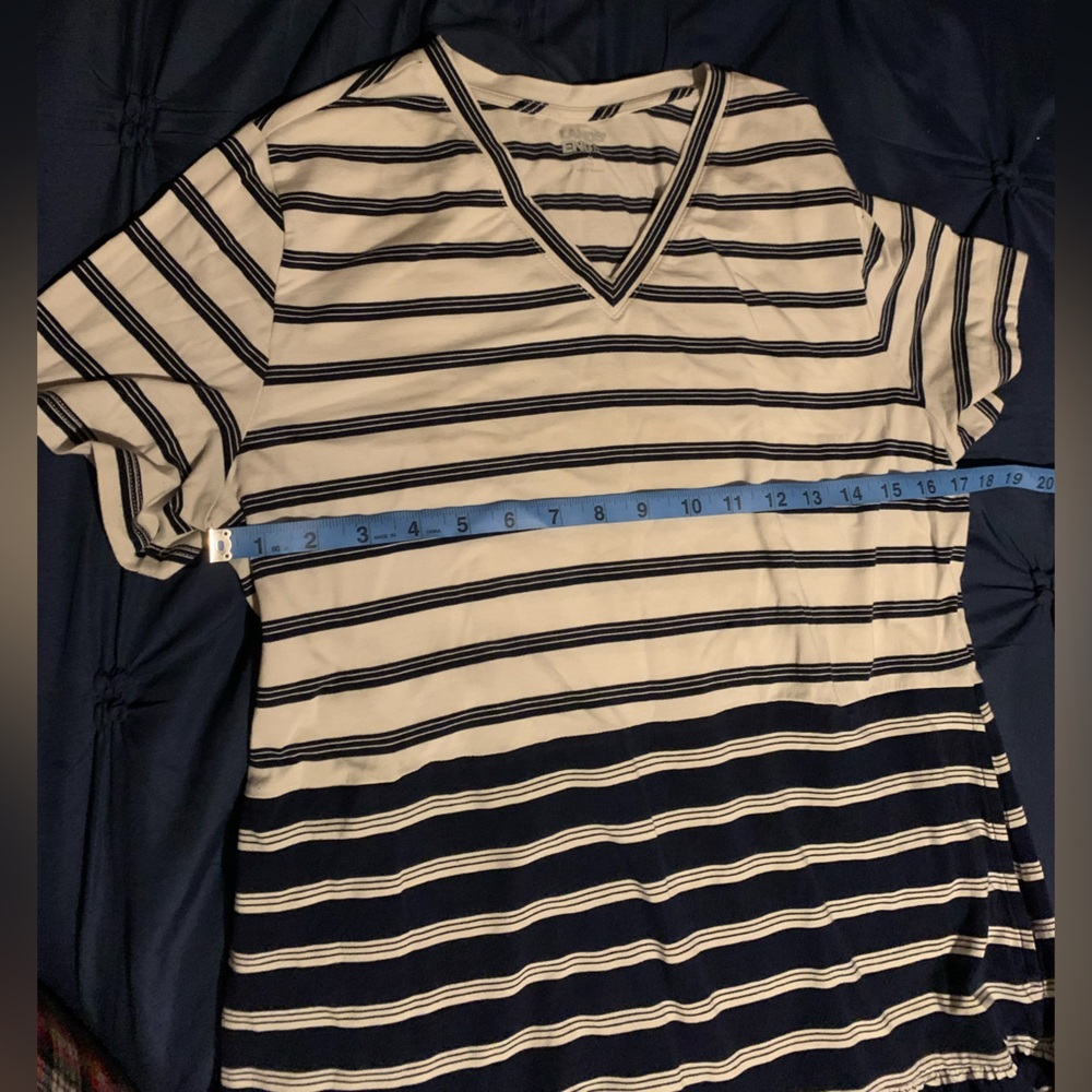 Lands' End White and Blue Ruffled Tiered Sundress - Picture 3 of 6